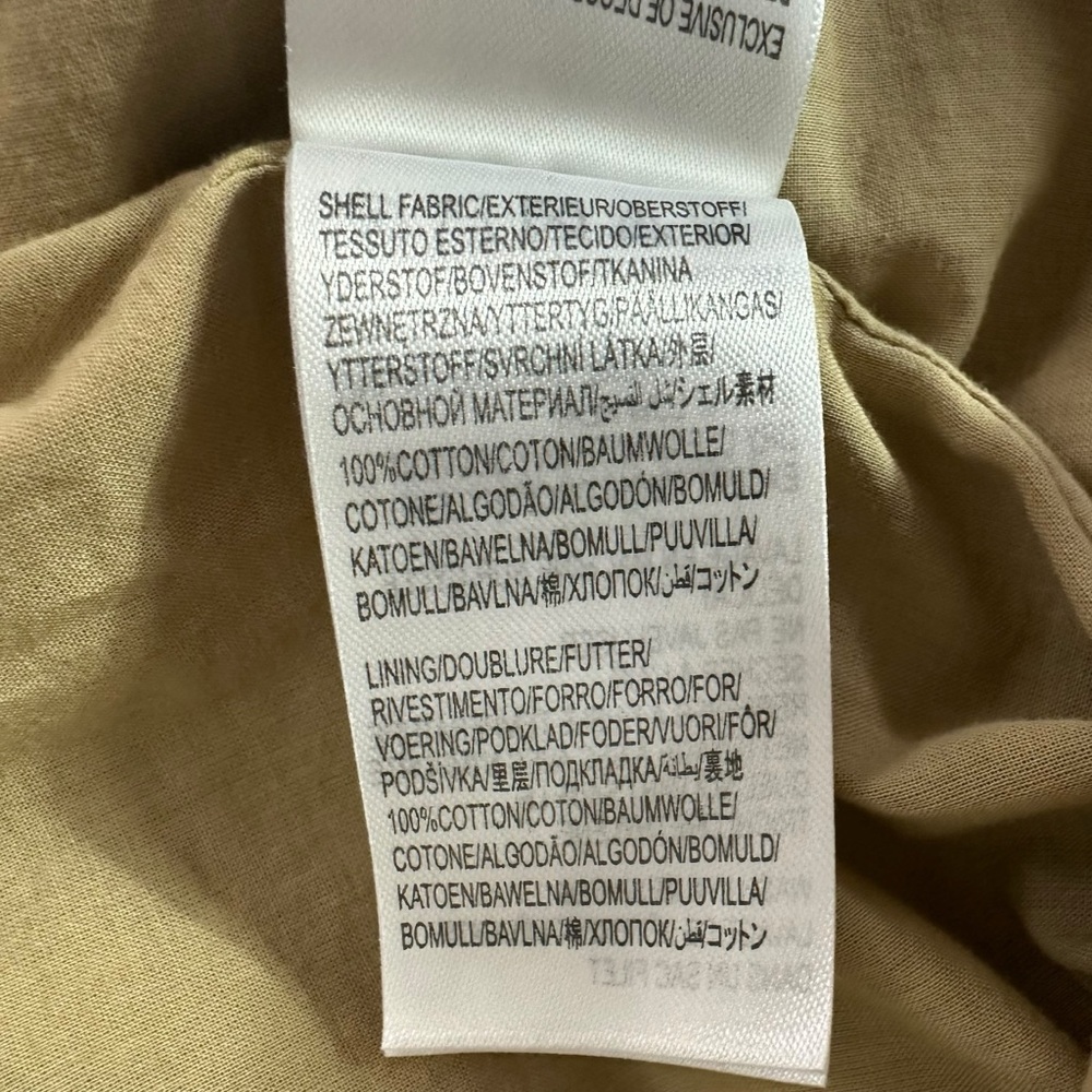 Farm Rio Khaki Pineapple Cotton Eyelet Trench Coat Size Large Neutral Bohemian - Picture 12 of 13